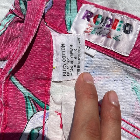 Vintage Rodeo Floral Pink High-Waisted Mom Jeans - Picture 3 of 5